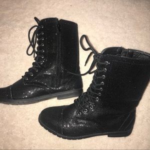 Balera Glitter Combat Boots